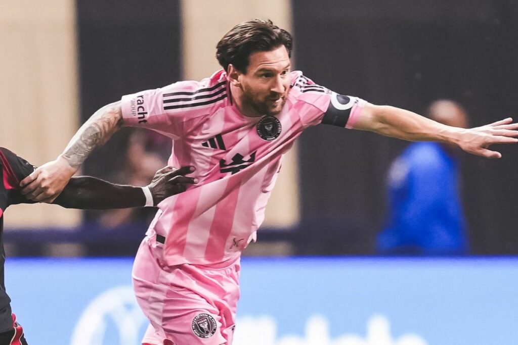 Lionel Messi en un partido de la MLS con el Inter Miami.