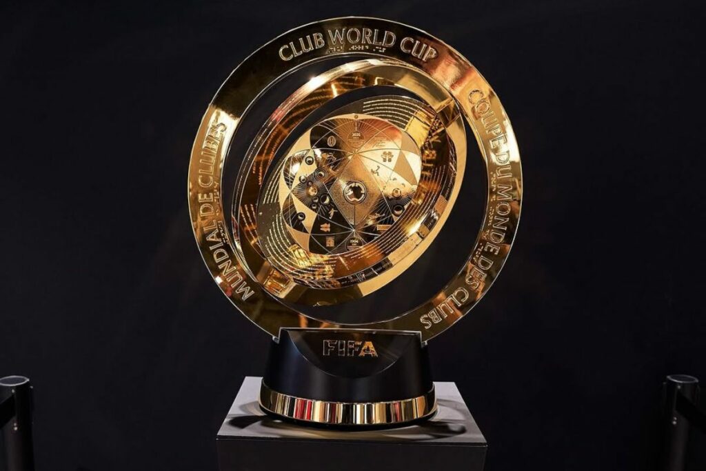 Imagen del trofeo del Mundial de Clubes que será entregado al campeón.