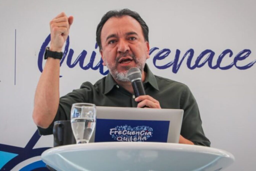 El alcalde de Quito, Pabel Muñoz, se refirió a dos días de inspecciones de la fuerza pública a las fuentes de agua.