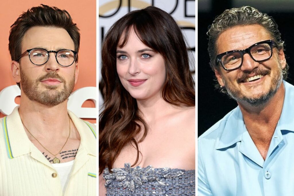 Chris Evans, Dakota Johnson, Pedro Pascal