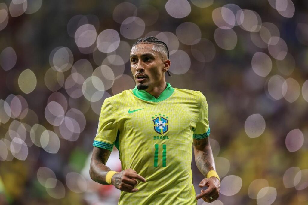 Rapinha, jugador de la Selección de Brasil.
