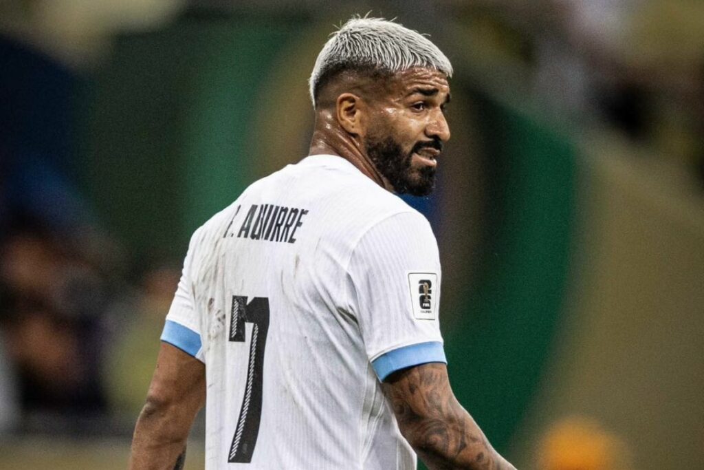 Rodrigo Aguirre, jugador de la Selección de Uruguay.