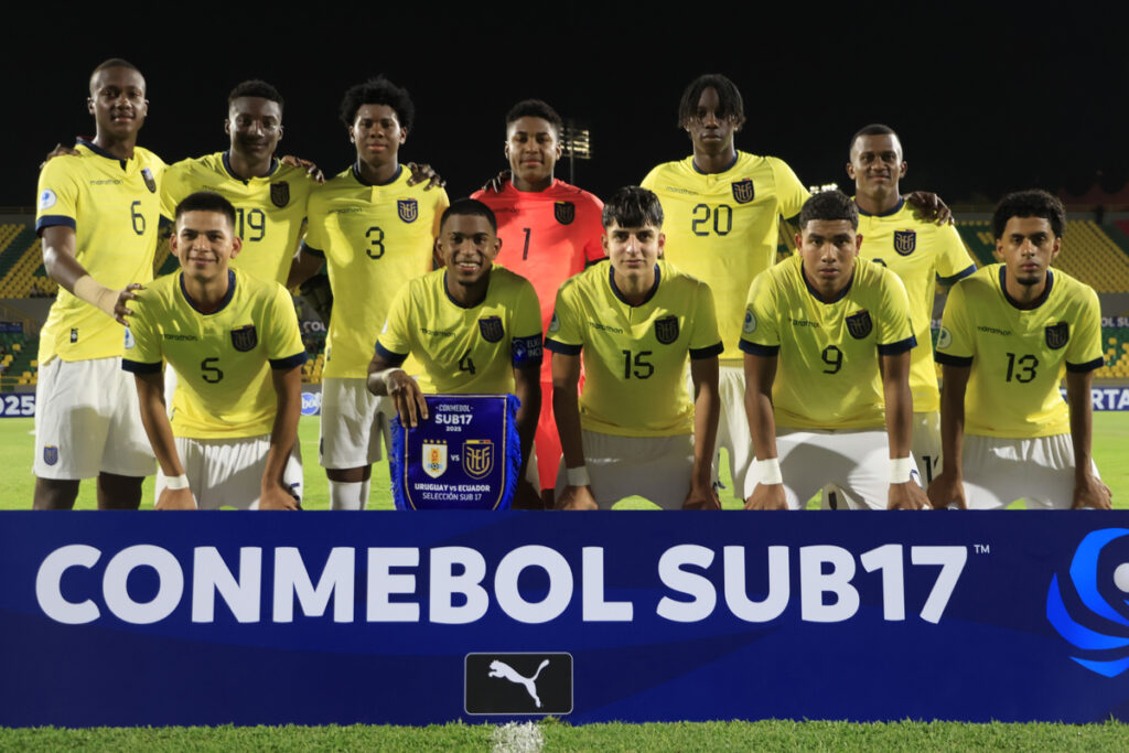 La Selección de Ecuador en el Sudamericano Sub-17 de Colombia.