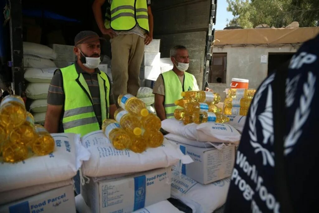 Fotografía de archivo de trabajadores del Programa Mundial de Alimentos de la ONU en Siria. Foto: EFE