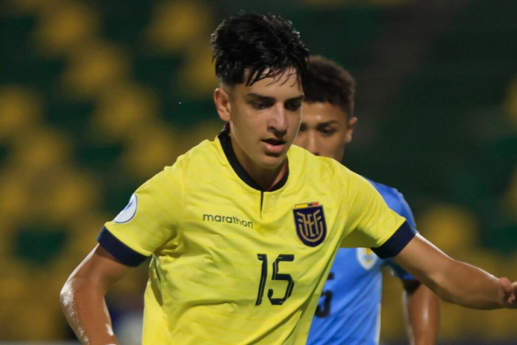 Diego Monzón, jugador de la Selección de Ecuador en el Sudamericano Sub-17.