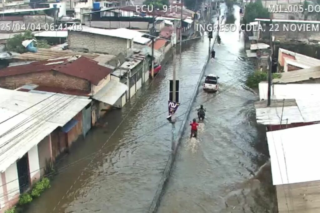 Milagro es uno de los cantones más afectados por las lluvias.