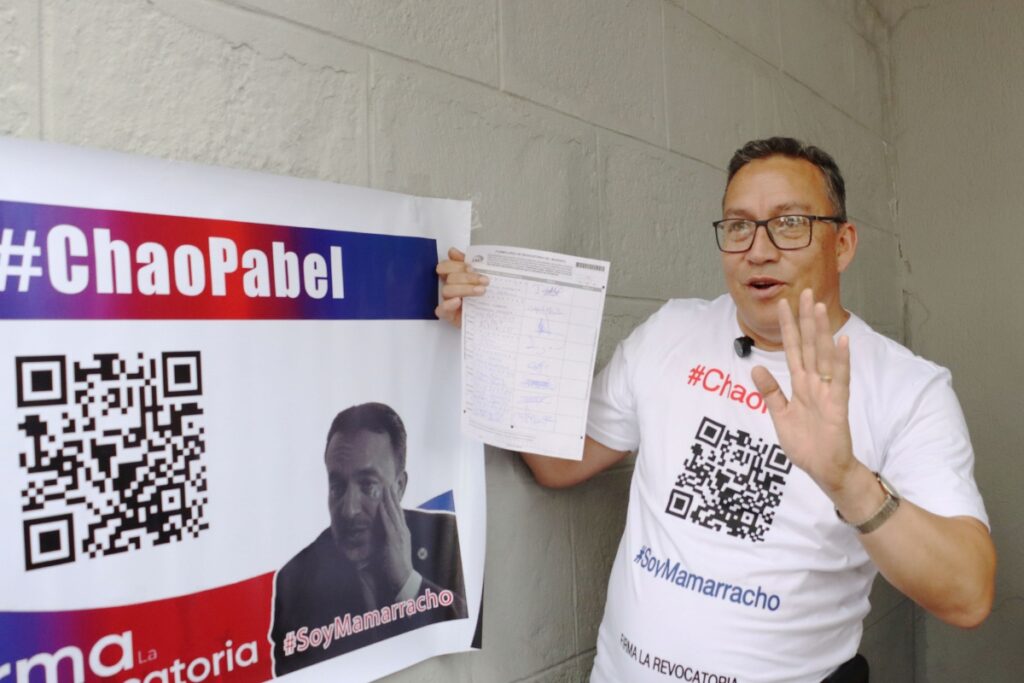 Néstor Marroquín lidera el colectivo que busca la revocatoria de Pabel Muñoz.
