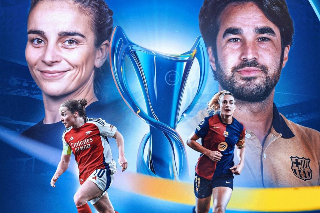 Póster oficial de la final de la Champions Femenina 2025 que se disputará en Lisboa.