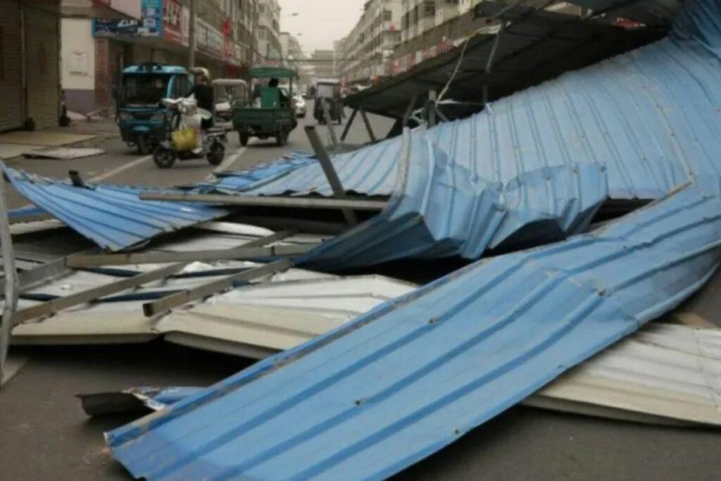 Fuertes vientos en el norte de China.