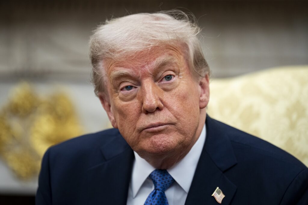 El presidente de Estados Unidos, Donald Trump, durante una reunión con el primer ministro de Noruega, Jonas Gahr Store.