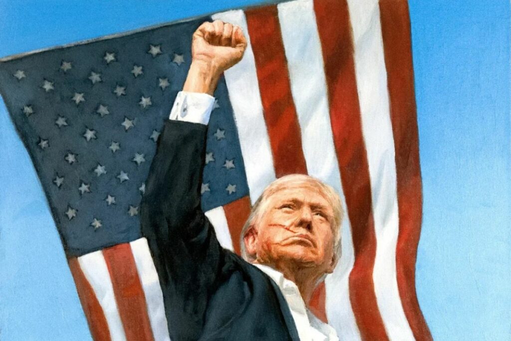 El presidente de Rusia, Vladimir Putin, regaló a Donald Trump un retrato misterioso del presidente de EE.UU.