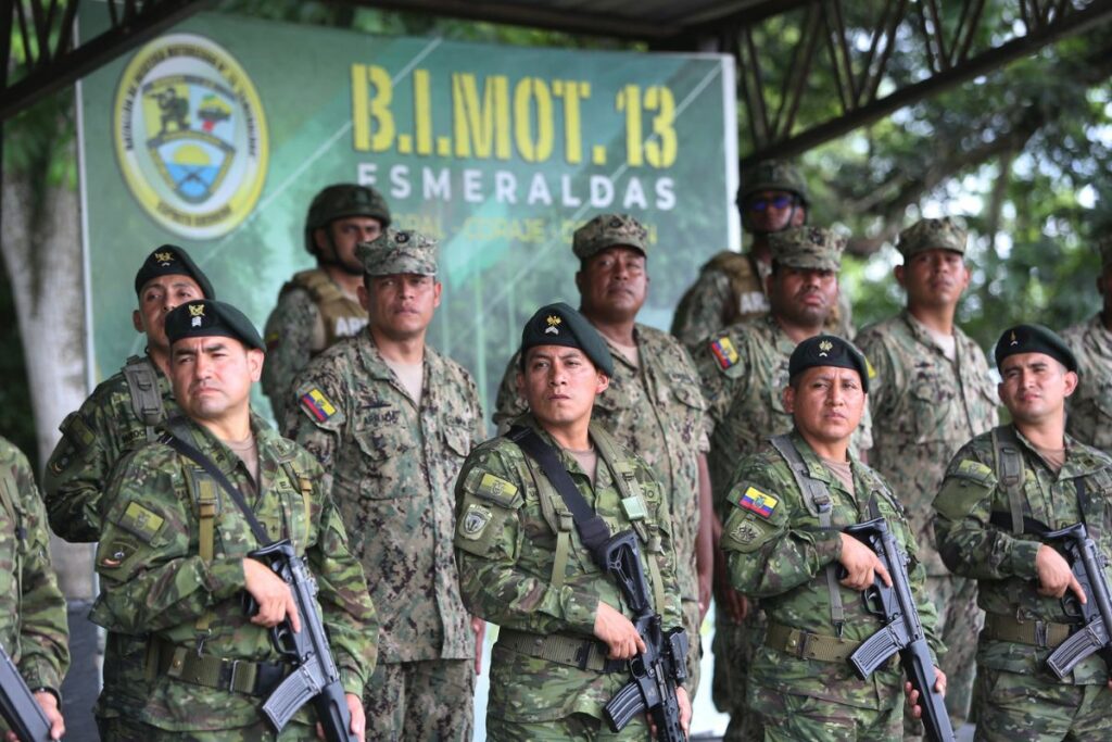 La movilización de las Fuerzas Armadas es parte del estado de excepción en Ecuador.