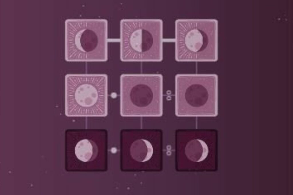 Screenshot del doodle de Google sobre la media Luna de abril de 2025.