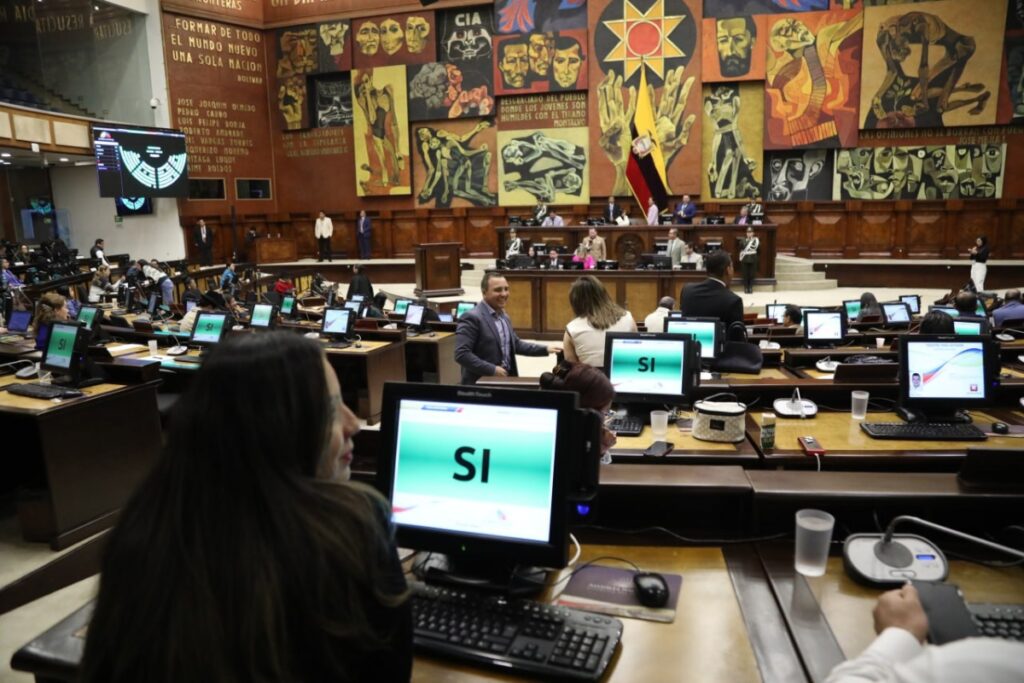 Votación en el Pleno de la Asamblea Nacional este 29 de abril de 2025.
