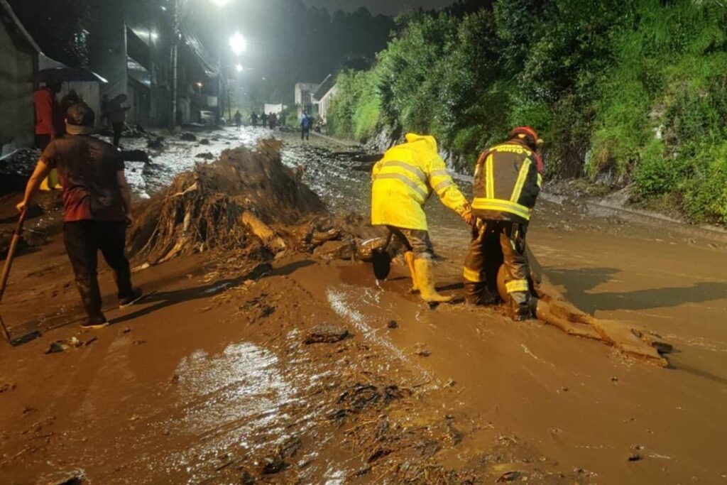 Una de las mayores inundaciones se produjo en el Puente 3, en la vía a Conocoto