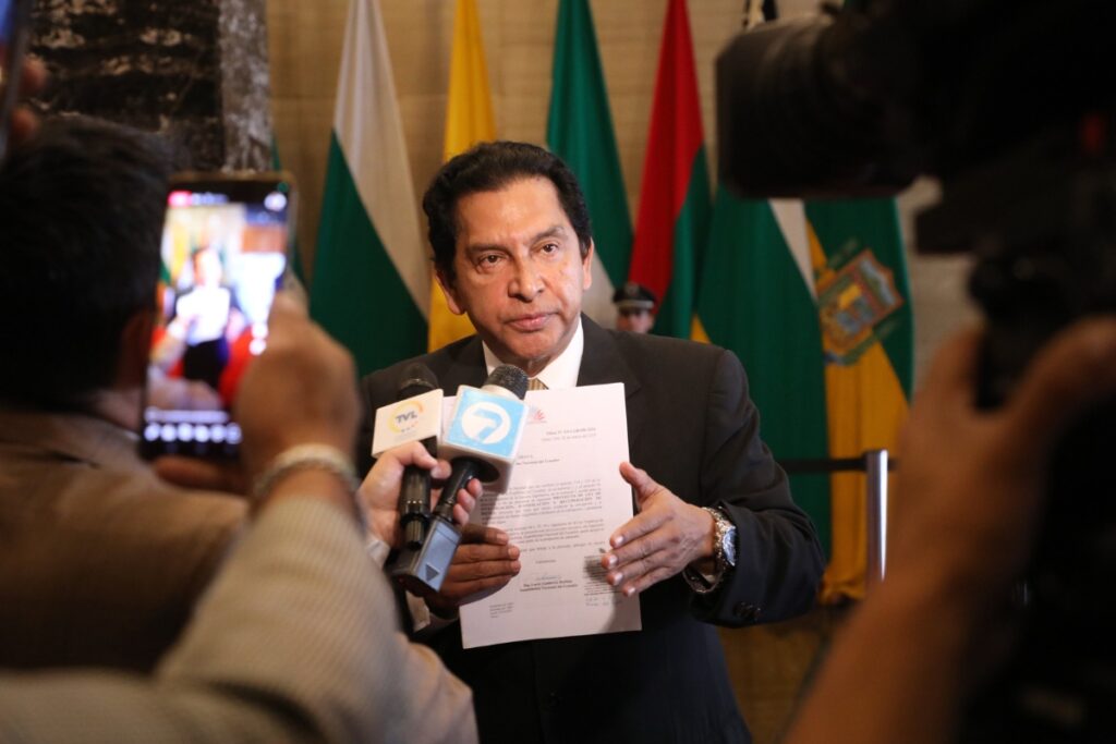 Lucio Gutiérrez en la Asamblea Nacional.
