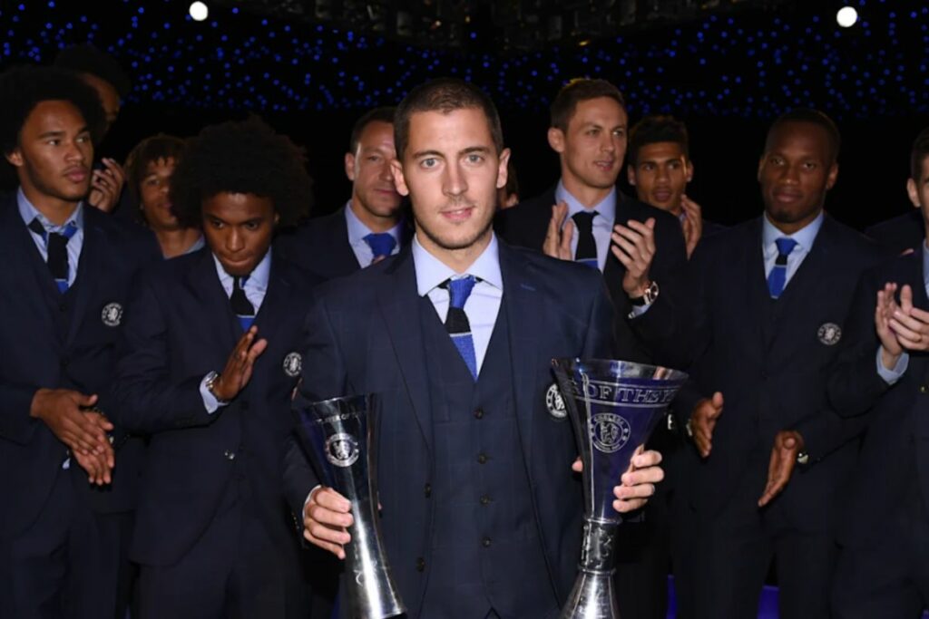 Eden Hazard ganó cuatro veces el premio a mejor jugador del año del Chelsea.