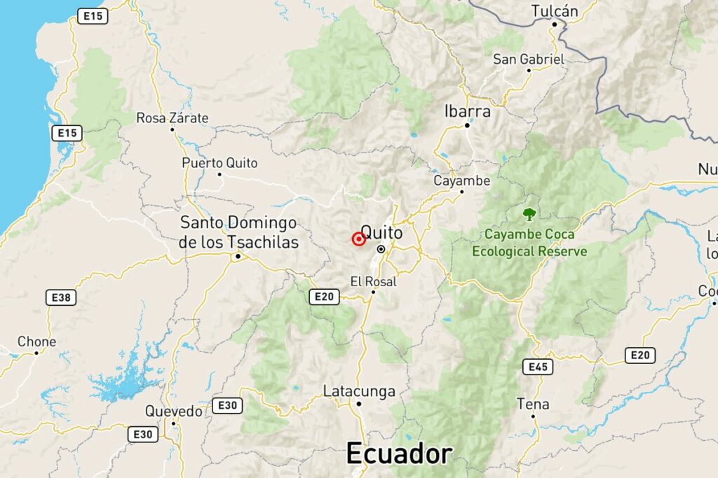 Un temblor se registró cerca de Quito.