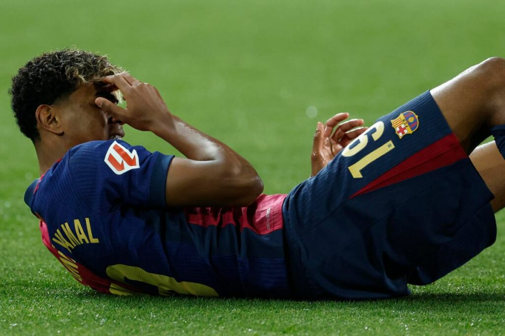 El delantero del Barcelona Lamine Yamal durante el encuentro correspondiente a la jornada 30 de Laliga que disputaron FC Barcelona y Betis el 5 de abril del 2025.