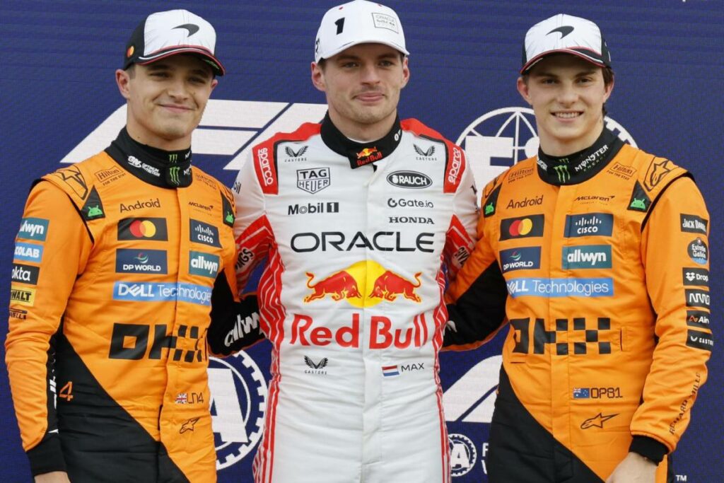 Max Verstappen logra la pole en Japón, seguido por Norris y Piastri de McLaren.