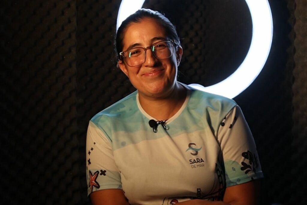 Sara Palacios, nadadora ecuatoriana de aguas abiertas. La quiteña acudió al Confesionario.