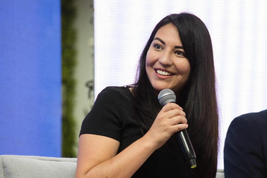 Sariha Moya, ministra de Finanzas.