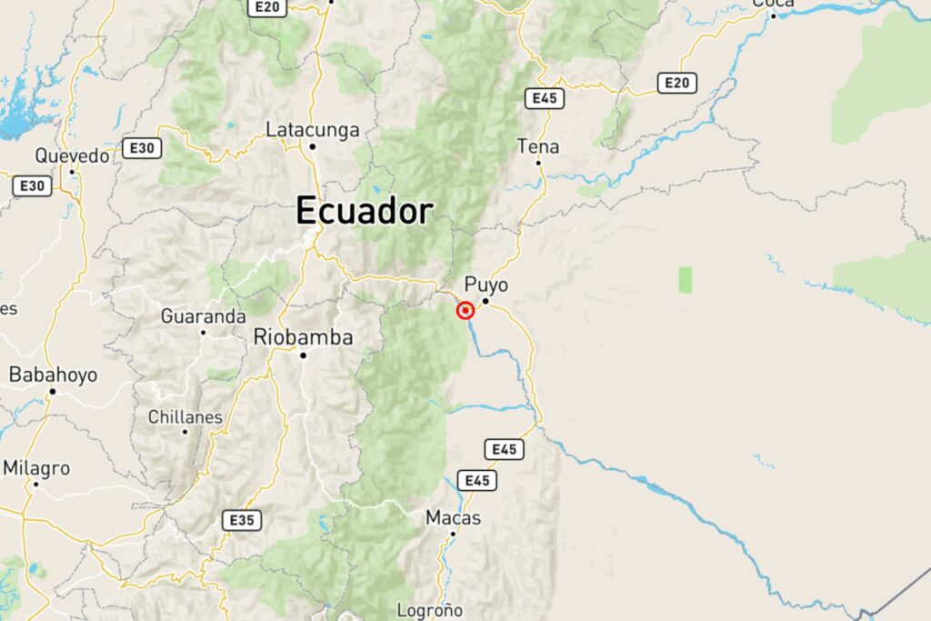 Un sismo se registró en Pastaza, este 13 de abril.