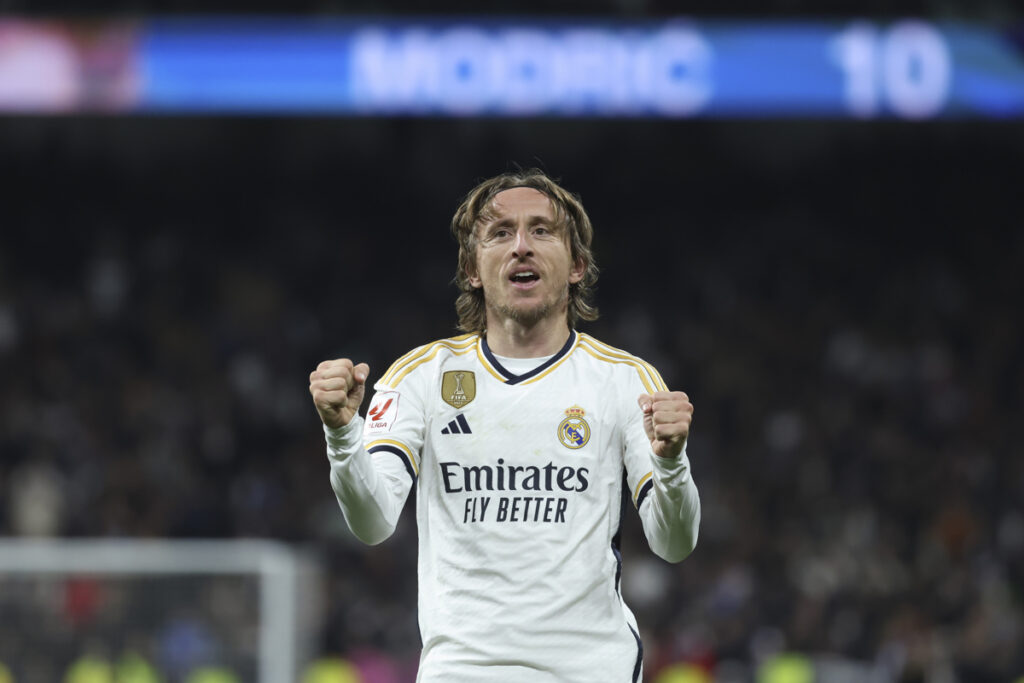 Luka Modric en un partido con el Real Madrid.