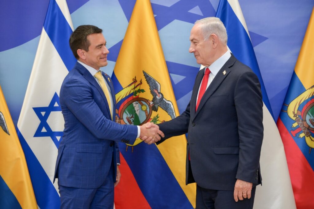Daniel Noboa y Netanyahu fortalecen la alianza entre Ecuador e Israel