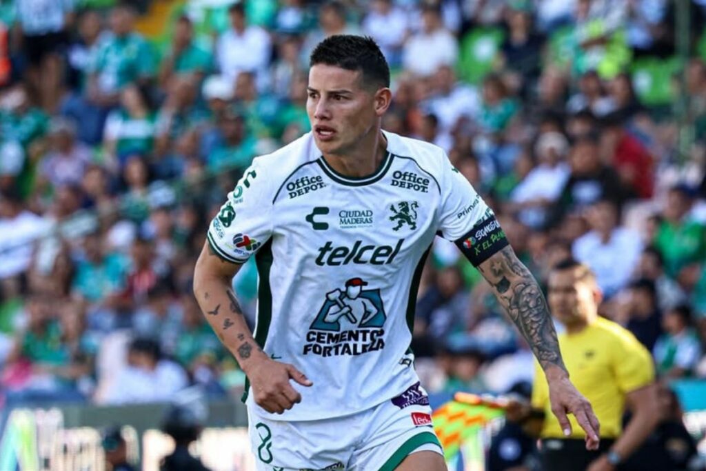 James Rodríguez, jugador del León de Guanajuato, en un partido previo al Mundial de Clubes.