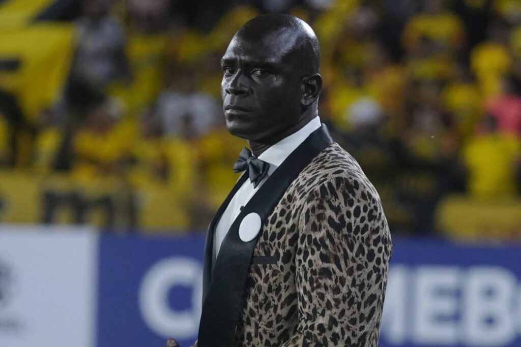 Segundo Castillo, DT de Barcelona SC, en un partido de la Copa Libertadores.