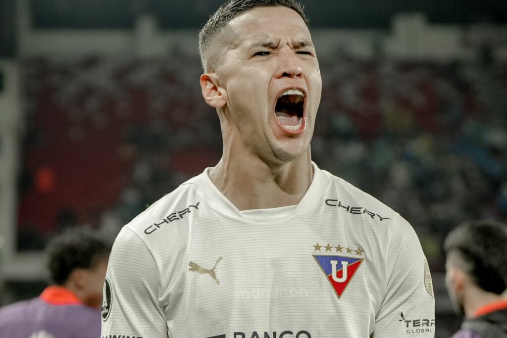 Alex Arce es el goleador de Liga de Quito en la Copa Libertadores.