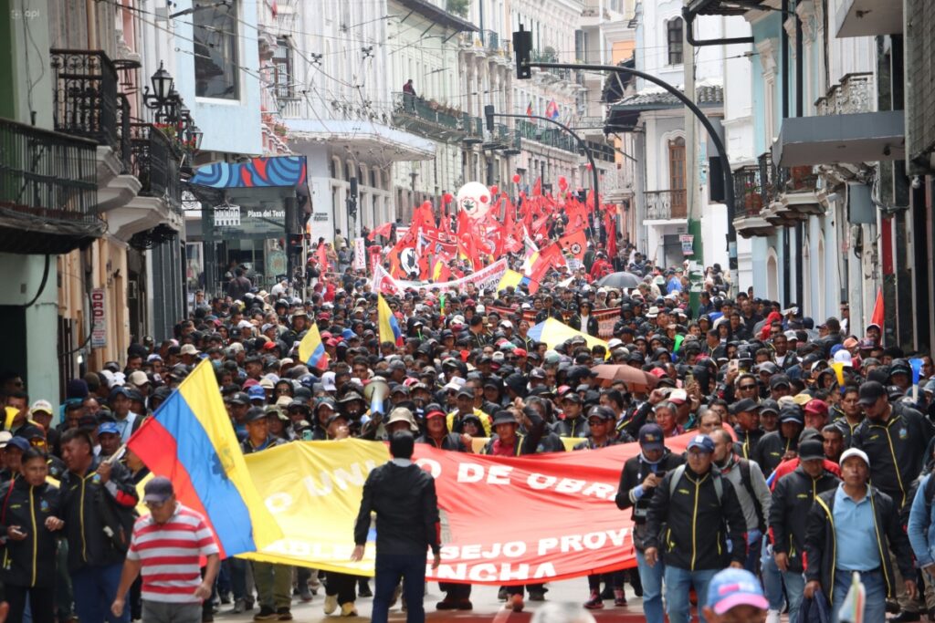 En Quito hay marchas este 1 de mayo.