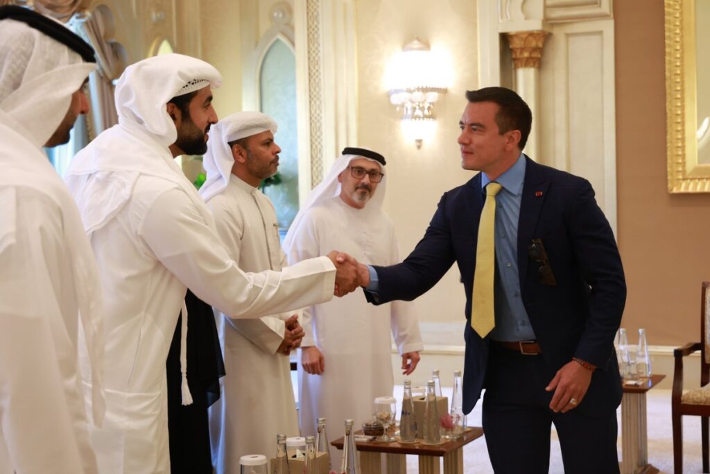 Daniel Noboa en Emiratos Árabes Unidos.