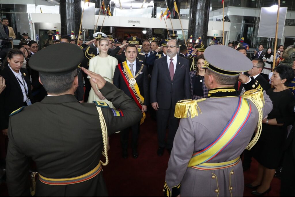 Daniel Noboa en su posesión como Presidente el pasado 23 de noviembre de 2023.