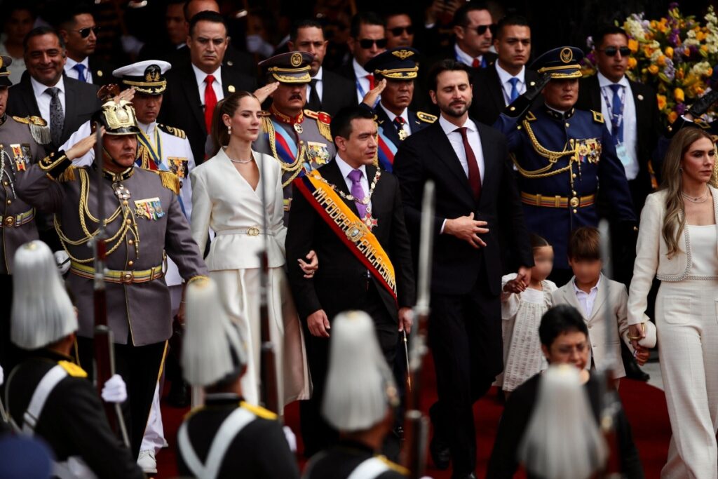 Daniel Noboa luego de su posesión este 24 de mayo de 2025.