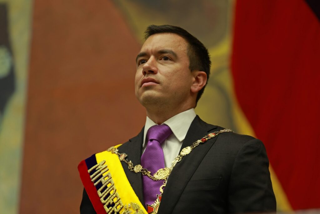 Daniel Noboa envió a la asamblea un proyecto de Ley contra la economía criminal.