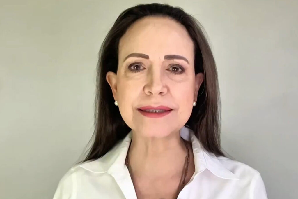 Captura tomada de un video publicado por la líder antichavista, María Corina Machado, en su cuenta de X @MariaCorinaYA.
