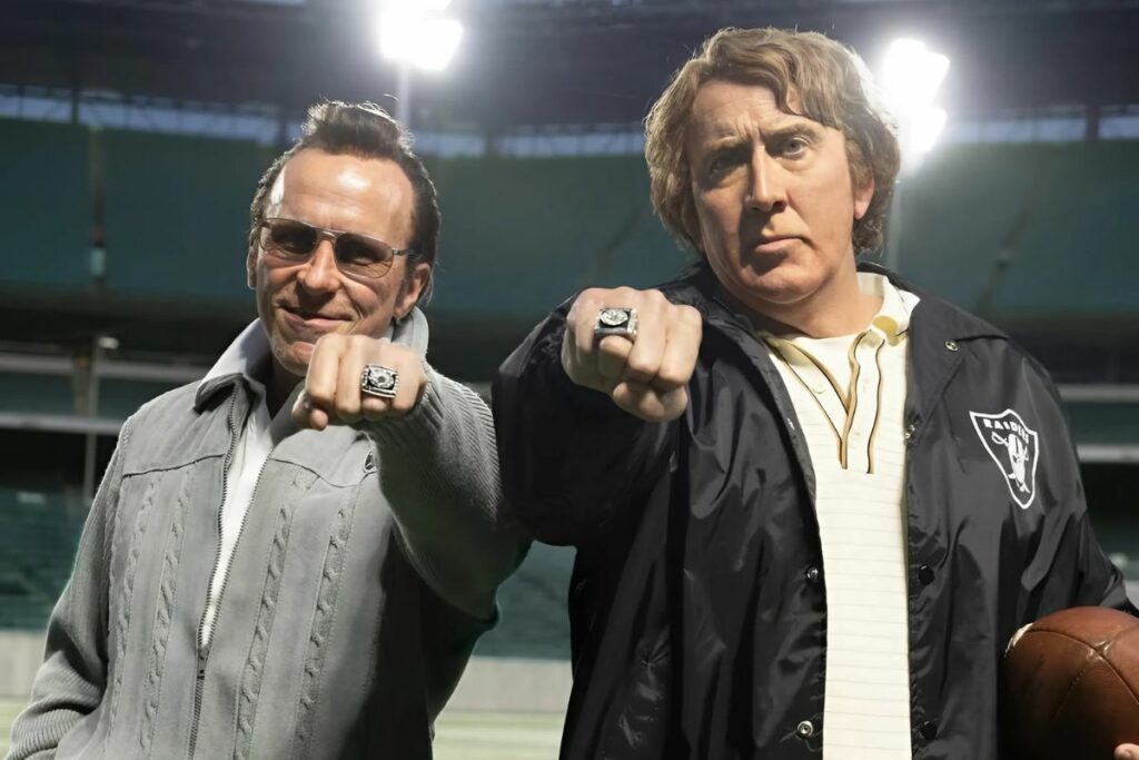 Como John Madden junto a Christian Bale.