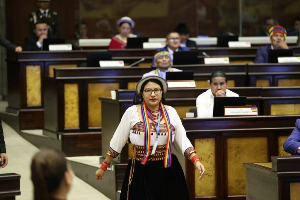 La asambleísta de Pachakutik, Carmen Tiupul, fue nombrada como segunda vicepresidenta