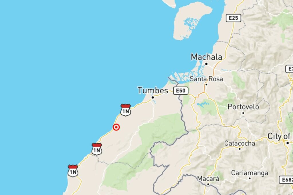 El temblor se registró en Perú.