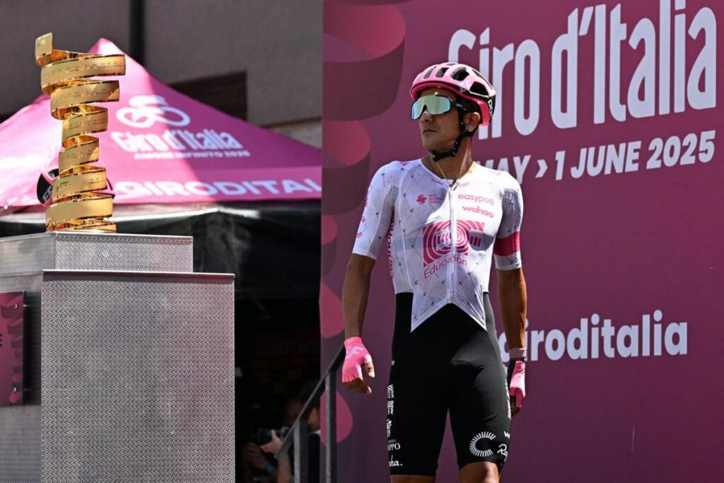 Richard Carapaz festejó su cumpleaños en pleno Giro de Italia 2025.