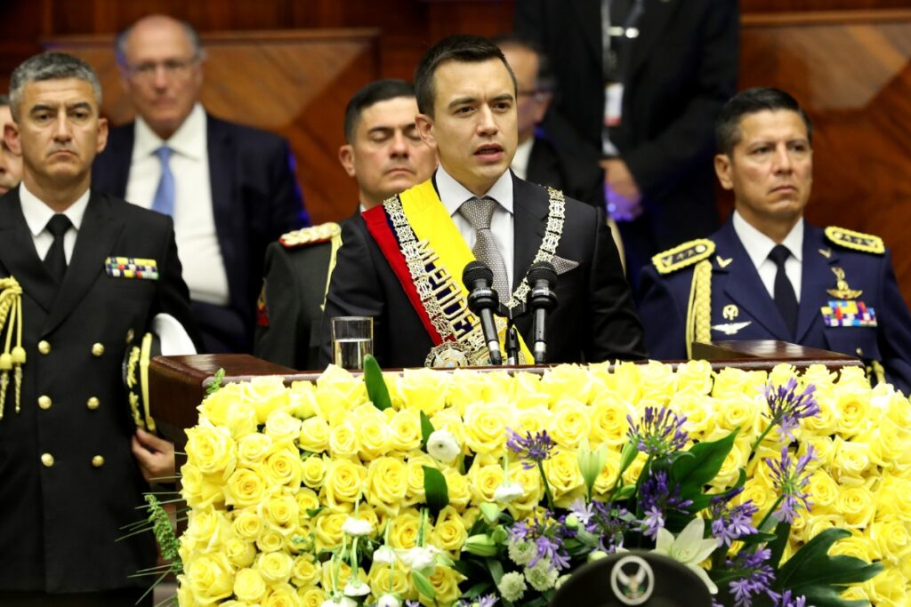 Cancillería confirmó que dos presidentes llegan a posesión de Daniel Noboa.