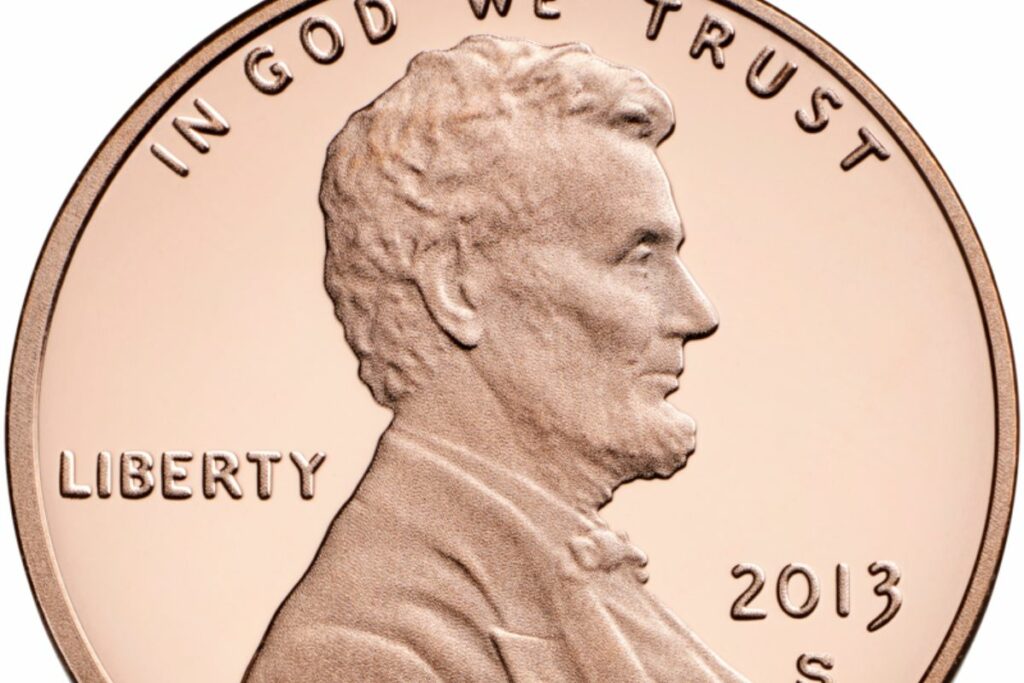 Moneda de un centavo.