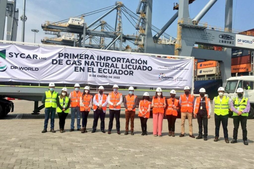 Ecuador hizo su primera importación de gas natural en 2022.
