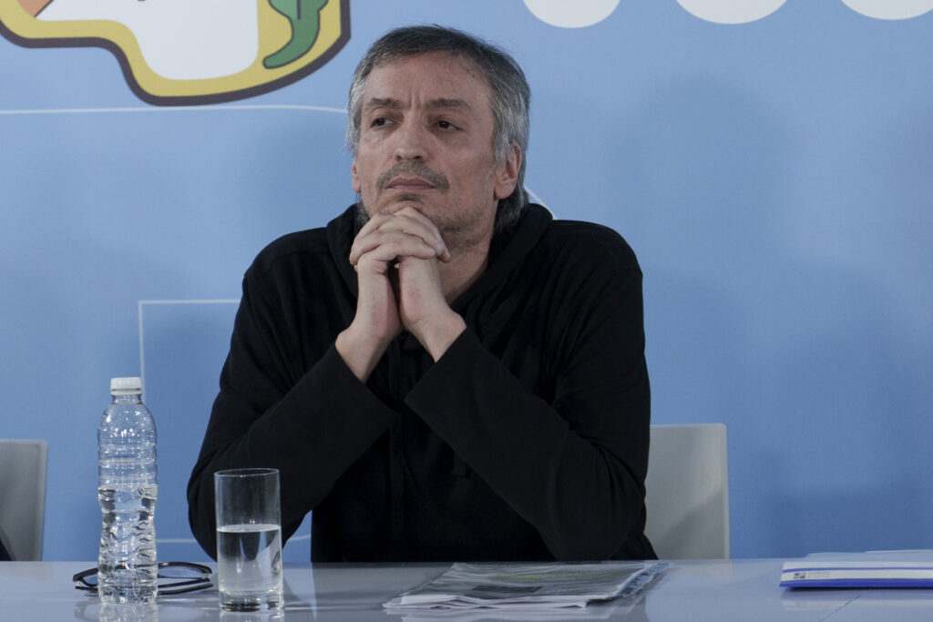 El diputado Maximo Kirchner participó en la reunión del Partido Justicialista.