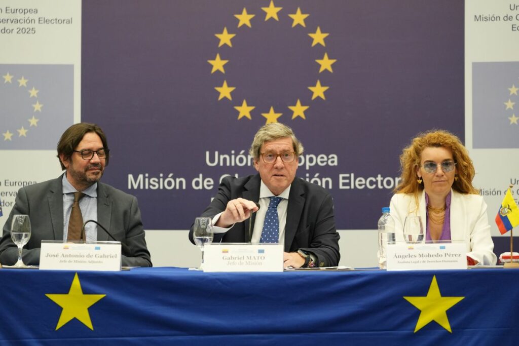 La Unión Europea presentó el informe final de las elecciones de Ecuador.