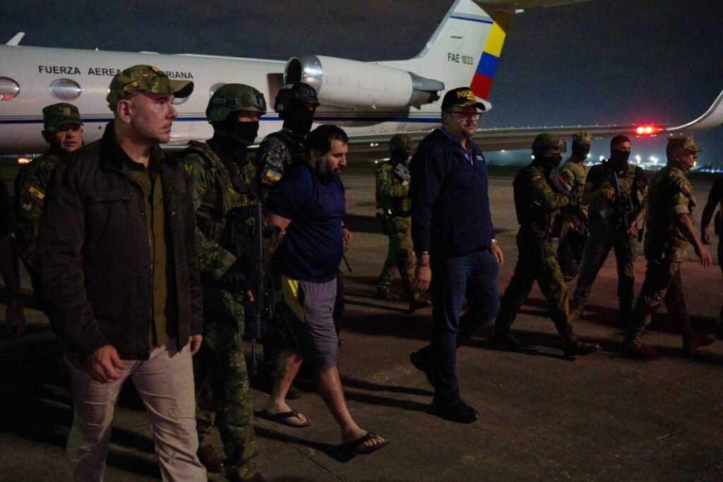 Autoridades detallaron la recaptura de alias 'Fito' en la base aérea Simón Bolívar de Guayaquil.