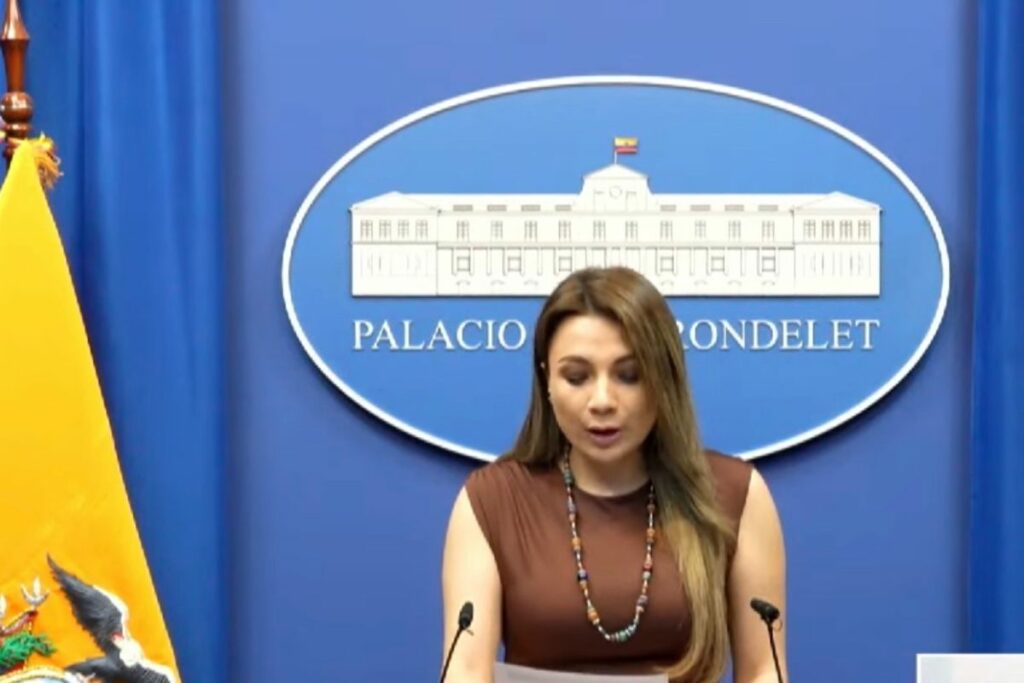 Carolina Jaramillo, portavoz de Daniel Noboa, dio un nuevo informe, este 23 de junio.