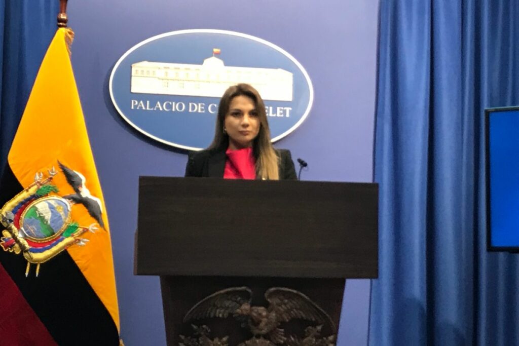 Carolina Jaramillo, vocera de Daniel Noboa, realizó nuevos anuncios.